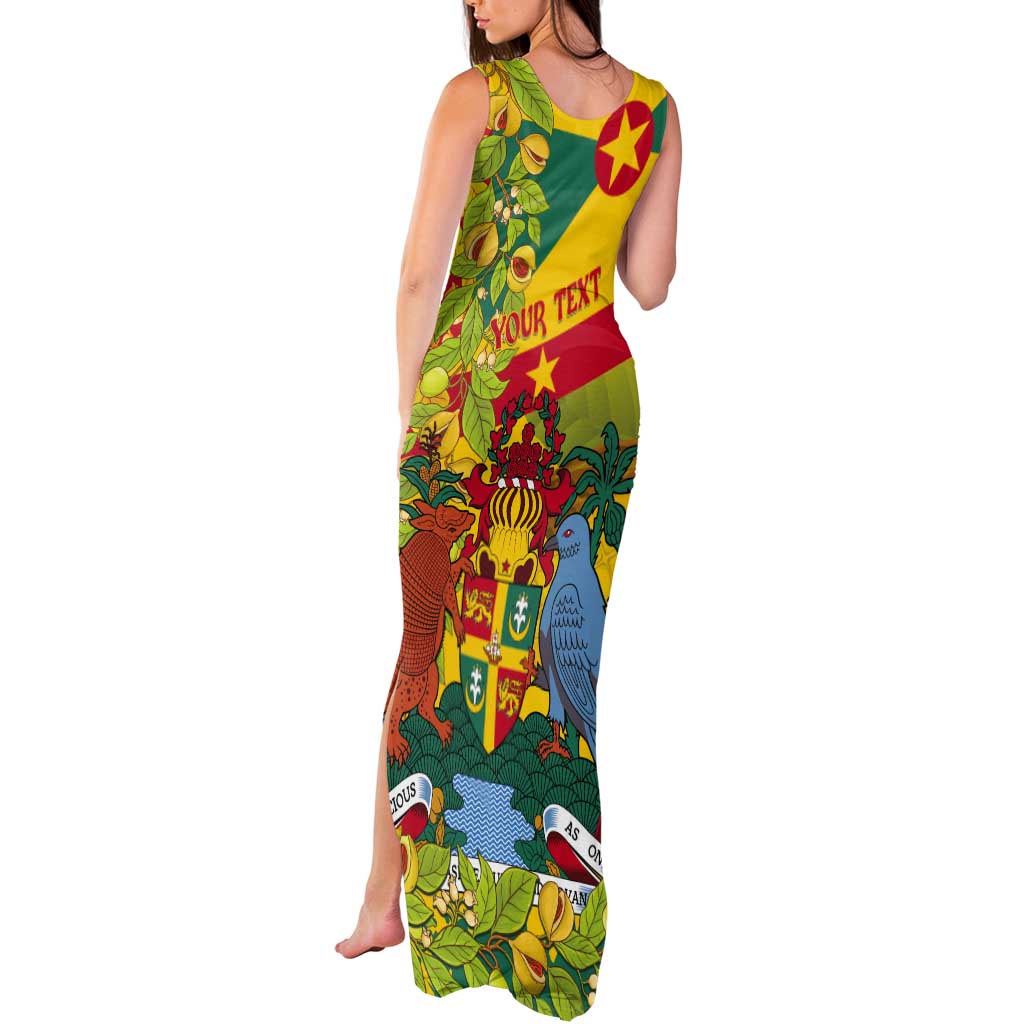 Personalized Grenada Spicemas 2025 Tank Maxi Dress Spice Isle Nutmeg Cocoa Pod - Wonder Print Shop