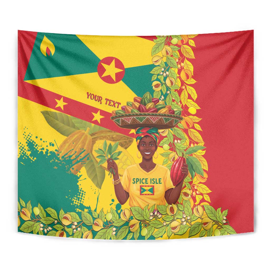 Personalized Grenada Spicemas 2025 Tapestry Spice Isle Nutmeg Cocoa Pod - Wonder Print Shop