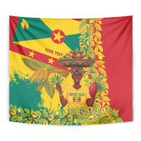 Personalized Grenada Spicemas 2025 Tapestry Spice Isle Nutmeg Cocoa Pod - Wonder Print Shop