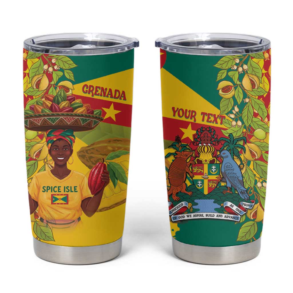 Personalized Grenada Spicemas 2025 Tumbler Cup Spice Isle Nutmeg Cocoa Pod - Wonder Print Shop
