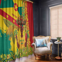 Personalized Grenada Spicemas 2025 Window Curtain Spice Isle Nutmeg Cocoa Pod - Wonder Print Shop