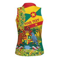 Personalized Grenada Spicemas 2025 Women Sleeveless Polo Shirt Spice Isle Nutmeg Cocoa Pod - Wonder Print Shop