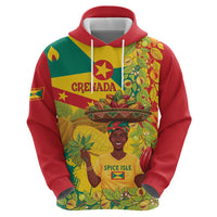 Personalized Grenada Spicemas 2025 Zip Hoodie Spice Isle Nutmeg Cocoa Pod - Wonder Print Shop
