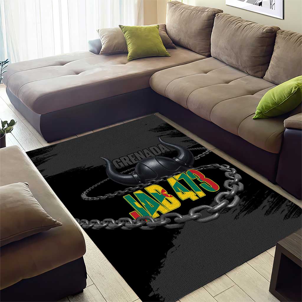 Grenada Jab Jab 473 Area Rug Spicemas Festival Chain Grunge Style - Wonder Print Shop