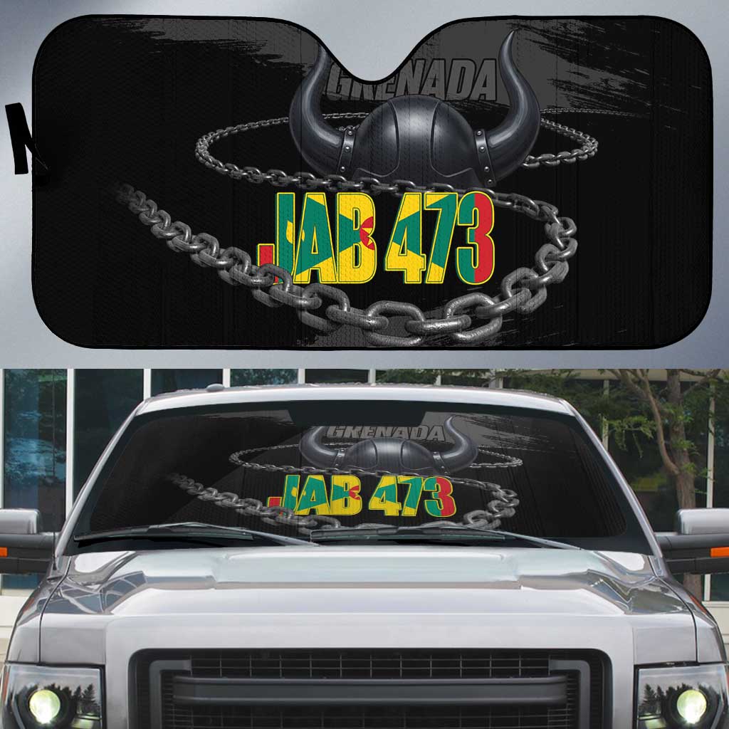 Grenada Jab Jab 473 Auto Sun Shade Spicemas Festival Chain Grunge Style - Wonder Print Shop