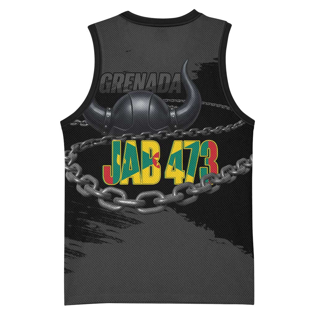 Grenada Jab Jab 473 Basketball Jersey Spicemas Festival Chain Grunge Style - Wonder Print Shop
