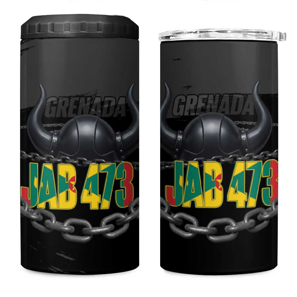 Grenada Jab Jab 473 4 in 1 Can Cooler Tumbler Spicemas Festival Chain Grunge Style - Wonder Print Shop