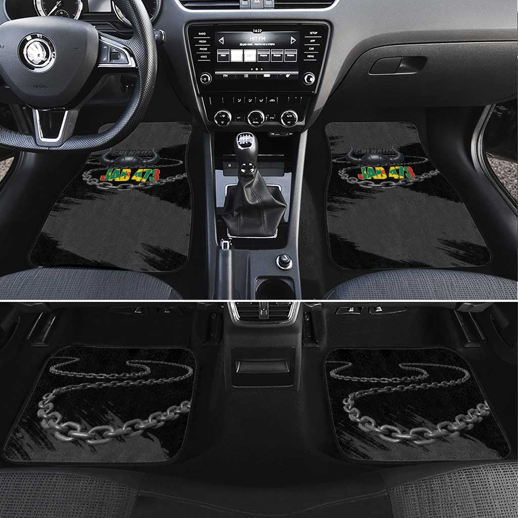 Grenada Jab Jab 473 Car Mats Spicemas Festival Chain Grunge Style - Wonder Print Shop
