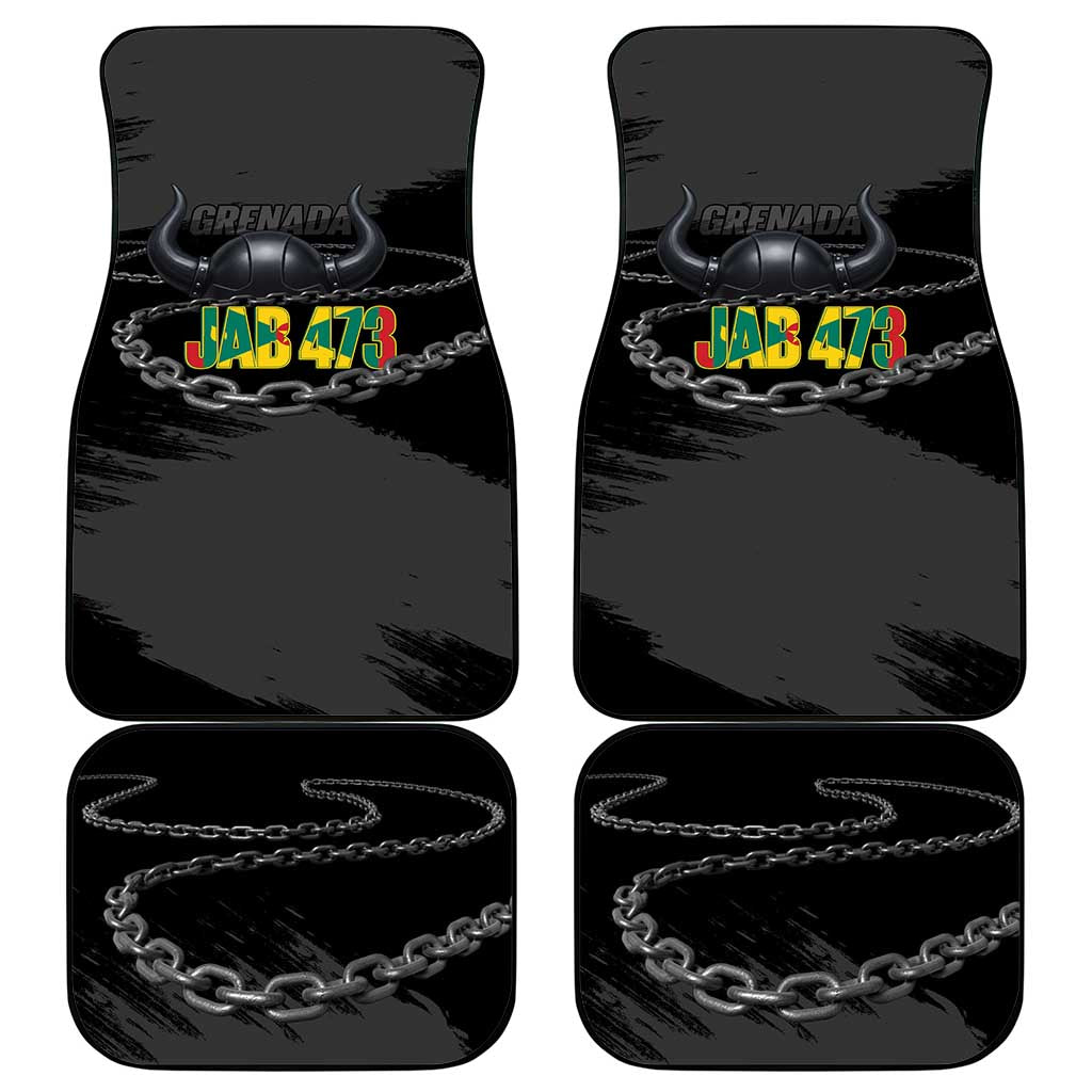 Grenada Jab Jab 473 Car Mats Spicemas Festival Chain Grunge Style - Wonder Print Shop