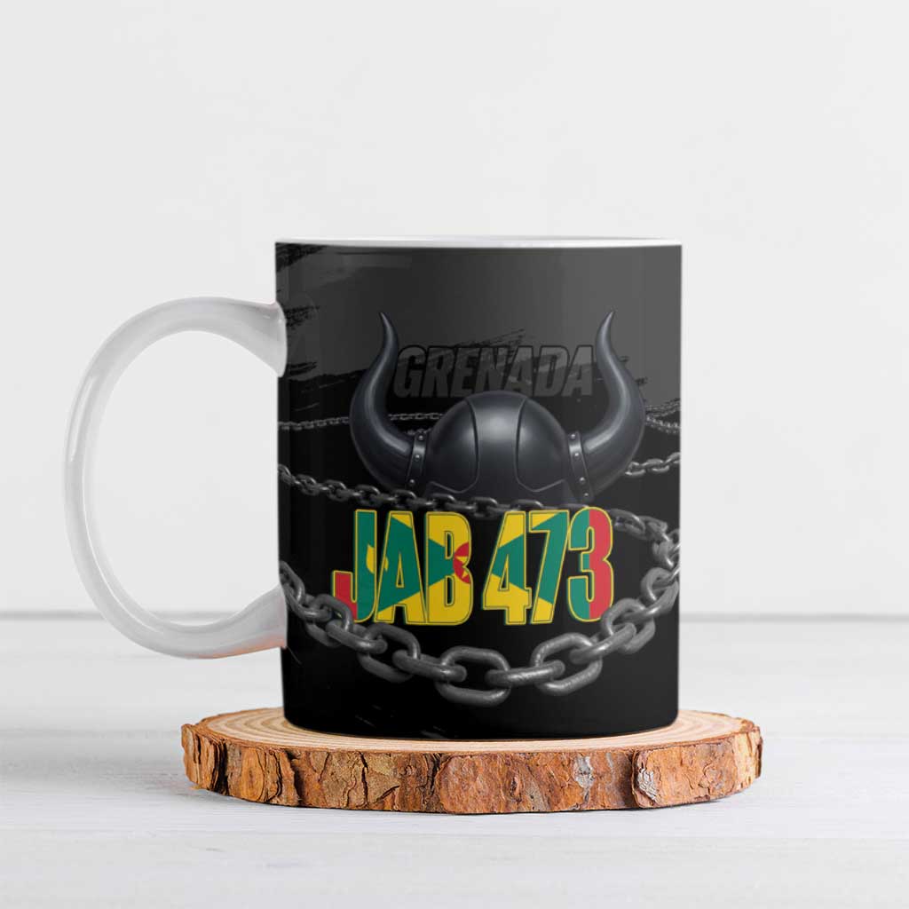 Grenada Jab Jab 473 Ceramic Mug Spicemas Festival Chain Grunge Style - Wonder Print Shop