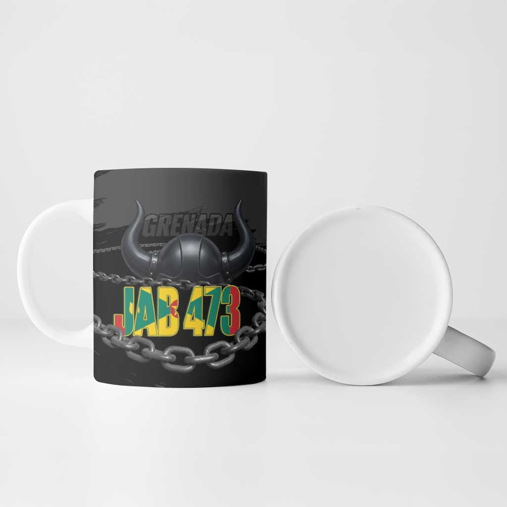 Grenada Jab Jab 473 Ceramic Mug Spicemas Festival Chain Grunge Style - Wonder Print Shop