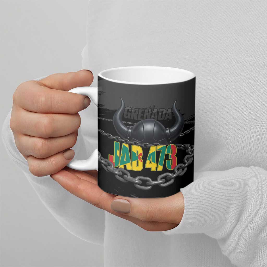 Grenada Jab Jab 473 Ceramic Mug Spicemas Festival Chain Grunge Style - Wonder Print Shop
