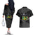 Grenada Jab Jab 473 Couples Matching Off The Shoulder Long Sleeve Dress and Hawaiian Shirt Spicemas Festival Chain Grunge Style - Wonder Print Shop