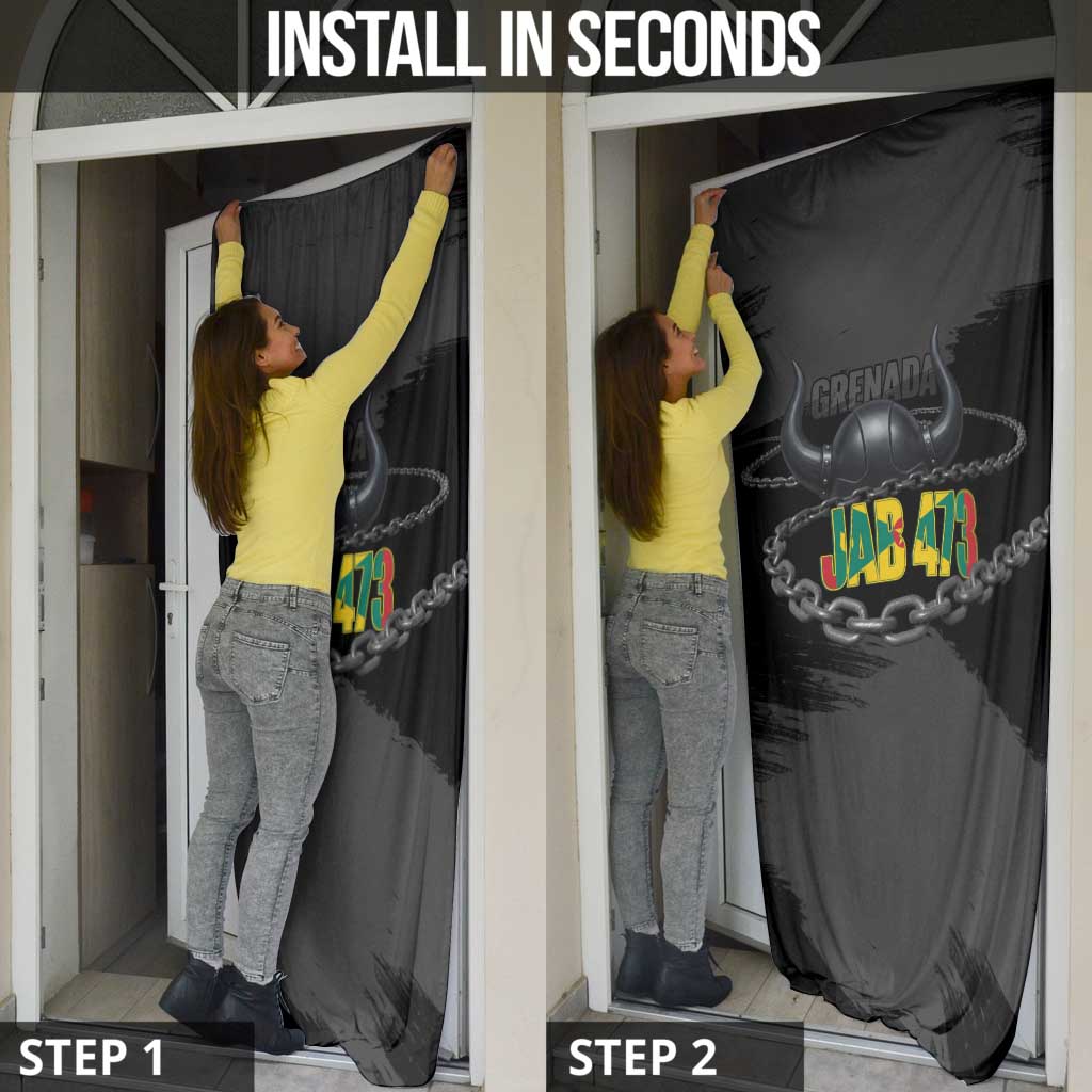 Grenada Jab Jab 473 Door Cover Spicemas Festival Chain Grunge Style - Wonder Print Shop
