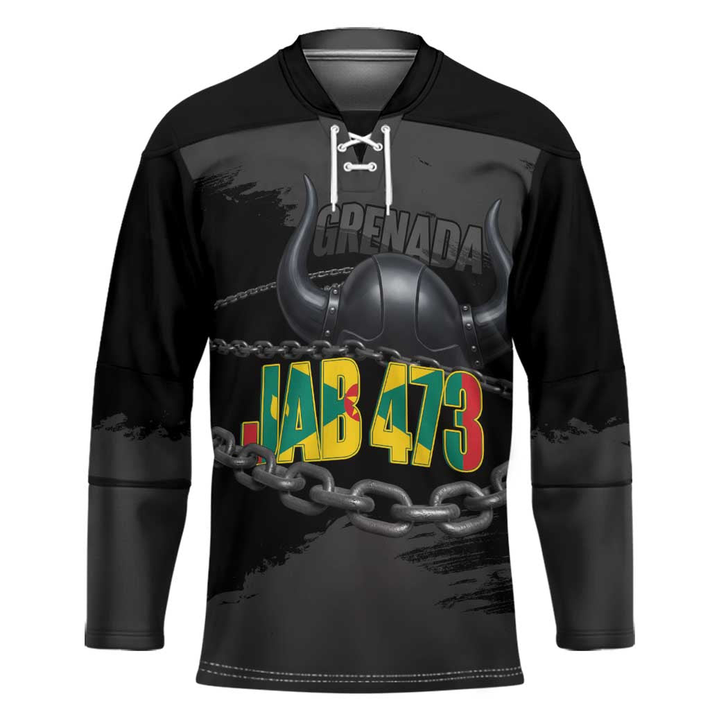 Grenada Jab Jab 473 Hockey Jersey Spicemas Festival Chain Grunge Style - Wonder Print Shop