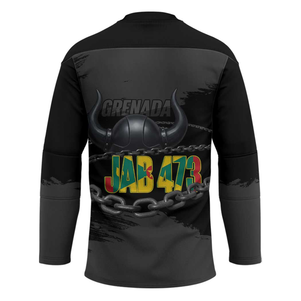 Grenada Jab Jab 473 Hockey Jersey Spicemas Festival Chain Grunge Style - Wonder Print Shop