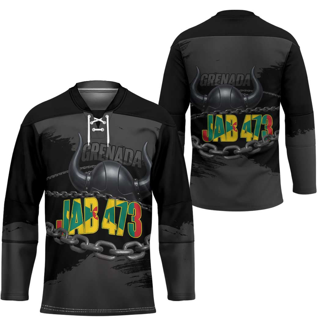 Grenada Jab Jab 473 Hockey Jersey Spicemas Festival Chain Grunge Style LT14