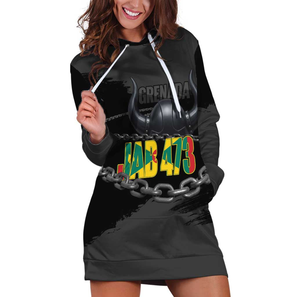 Grenada Jab Jab 473 Hoodie Dress Spicemas Festival Chain Grunge Style - Wonder Print Shop