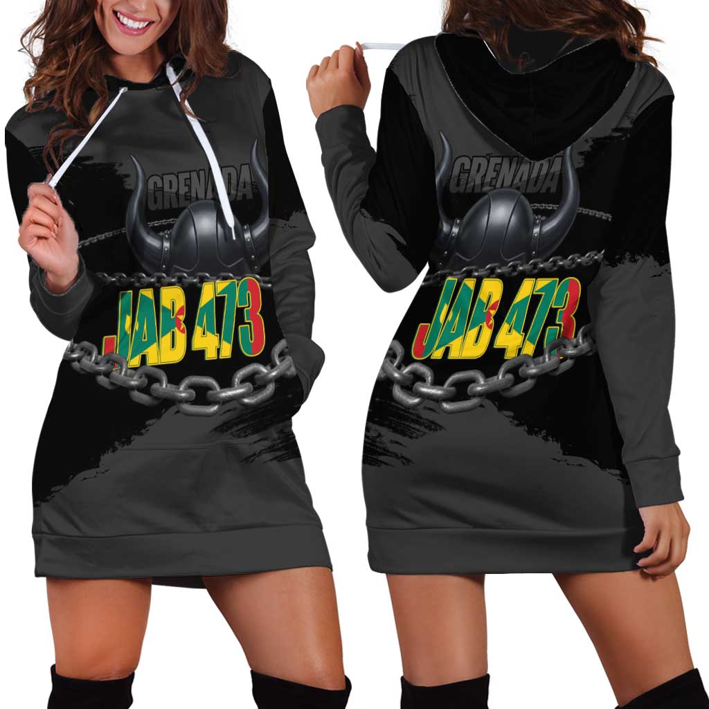 Grenada Jab Jab 473 Hoodie Dress Spicemas Festival Chain Grunge Style - Wonder Print Shop
