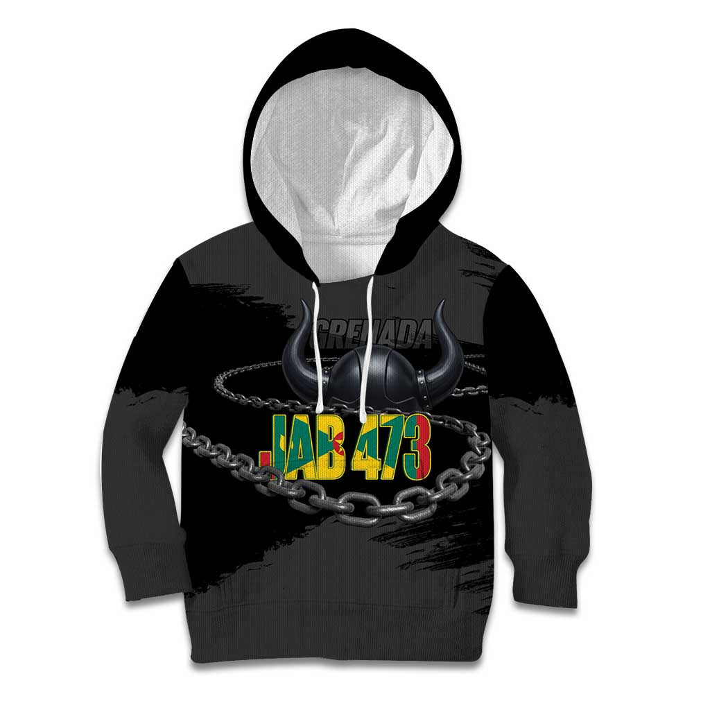 Grenada Jab Jab 473 Kid Hoodie Spicemas Festival Chain Grunge Style - Wonder Print Shop