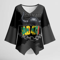 Grenada Jab Jab 473 Kimono Sleeve Blouse Spicemas Festival Chain Grunge Style - Wonder Print Shop