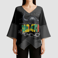 Grenada Jab Jab 473 Kimono Sleeve Blouse Spicemas Festival Chain Grunge Style - Wonder Print Shop