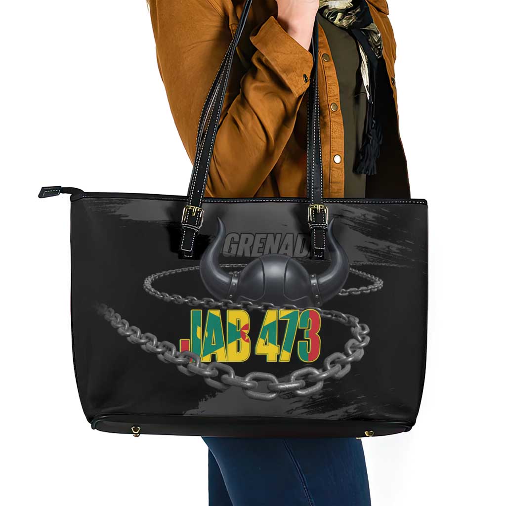 Grenada Jab Jab 473 Leather Tote Bag Spicemas Festival Chain Grunge Style - Wonder Print Shop