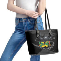 Grenada Jab Jab 473 Leather Tote Bag Spicemas Festival Chain Grunge Style - Wonder Print Shop