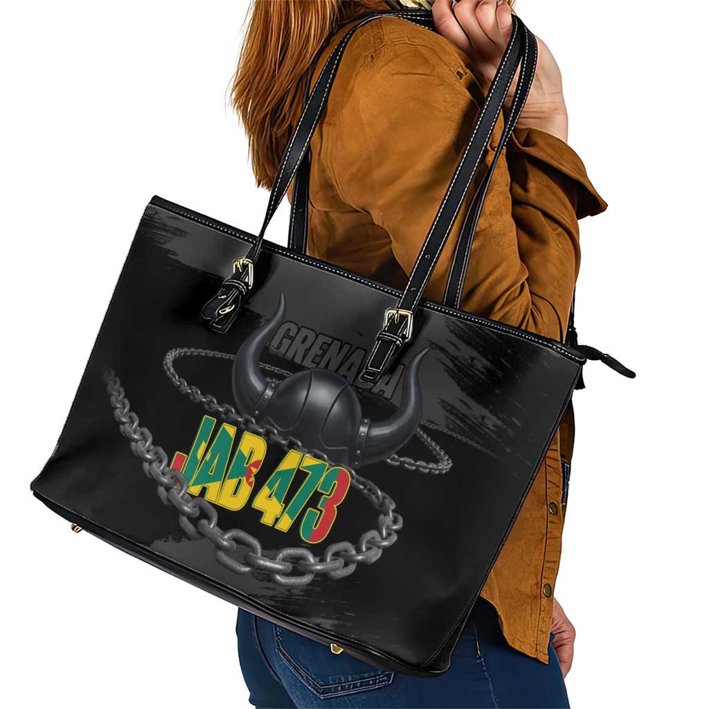 Grenada Jab Jab 473 Leather Tote Bag Spicemas Festival Chain Grunge Style - Wonder Print Shop