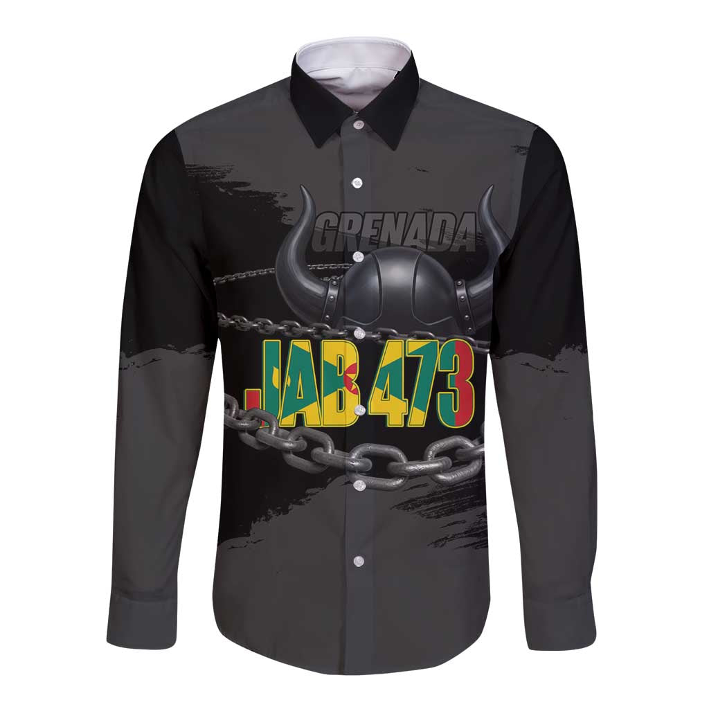 Grenada Jab Jab 473 Long Sleeve Button Shirt Spicemas Festival Chain Grunge Style - Wonder Print Shop
