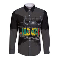Grenada Jab Jab 473 Long Sleeve Button Shirt Spicemas Festival Chain Grunge Style - Wonder Print Shop