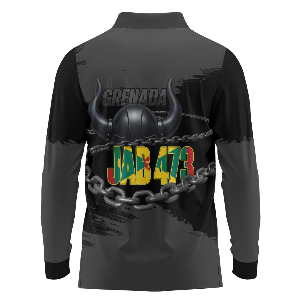 Grenada Jab Jab 473 Long Sleeve Polo Shirt Spicemas Festival Chain Grunge Style - Wonder Print Shop