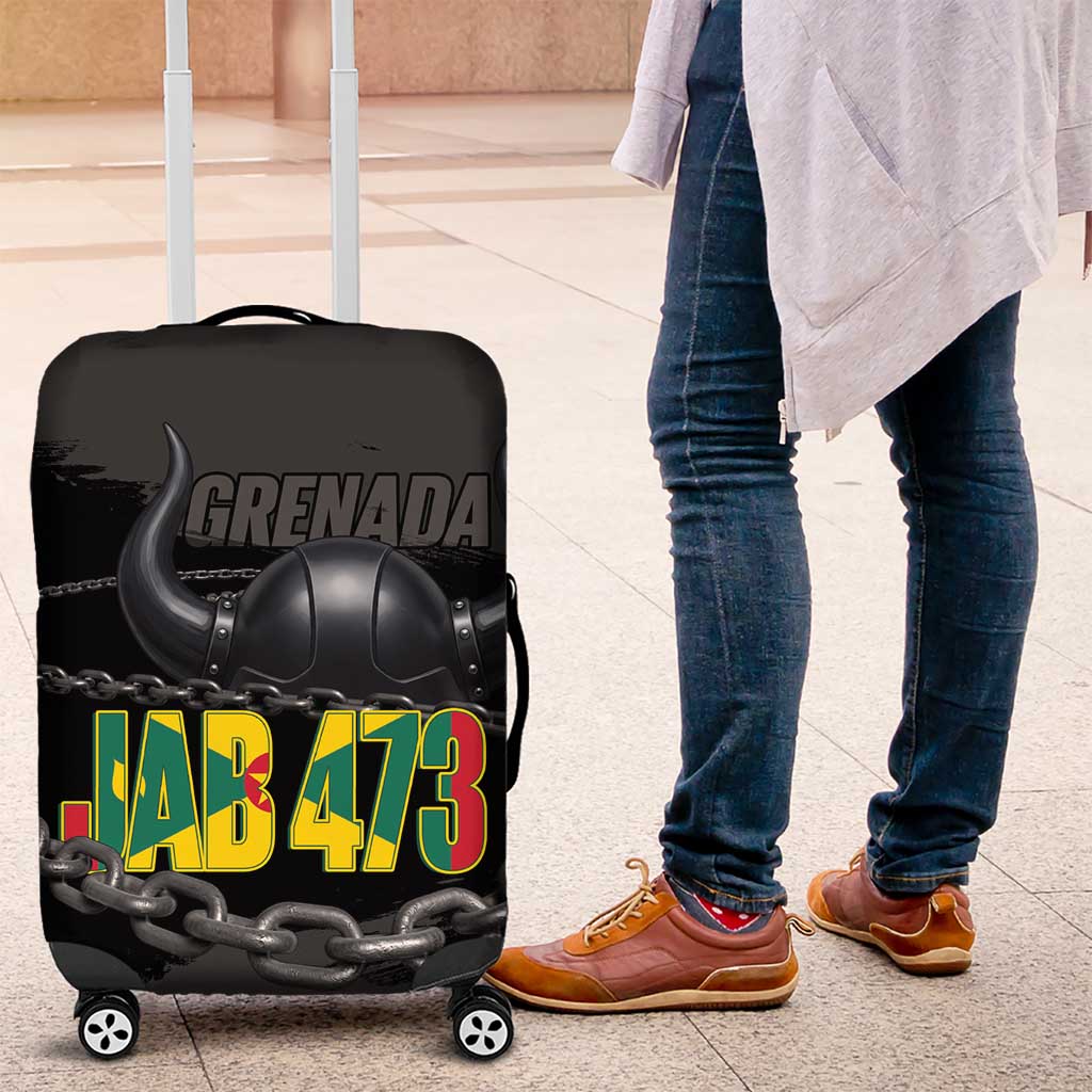 Grenada Jab Jab 473 Luggage Cover Spicemas Festival Chain Grunge Style - Wonder Print Shop