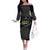Grenada Jab Jab 473 Off The Shoulder Long Sleeve Dress Spicemas Festival Chain Grunge Style - Wonder Print Shop