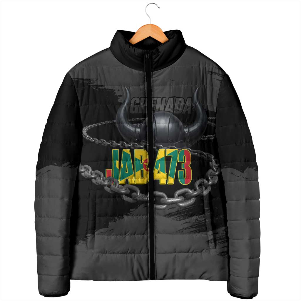 Grenada Jab Jab 473 Padded Jacket Spicemas Festival Chain Grunge Style - Wonder Print Shop