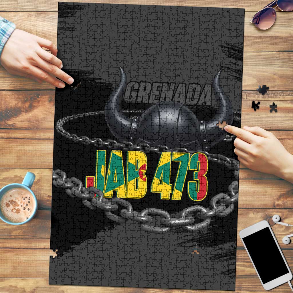 Grenada Jab Jab 473 Puzzle Spicemas Festival Chain Grunge Style - Wonder Print Shop