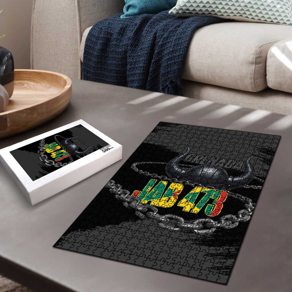 Grenada Jab Jab 473 Puzzle Spicemas Festival Chain Grunge Style - Wonder Print Shop