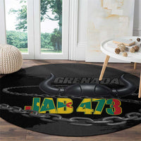 Grenada Jab Jab 473 Round Carpet Spicemas Festival Chain Grunge Style - Wonder Print Shop
