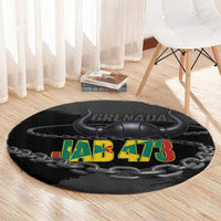 Grenada Jab Jab 473 Round Carpet Spicemas Festival Chain Grunge Style - Wonder Print Shop