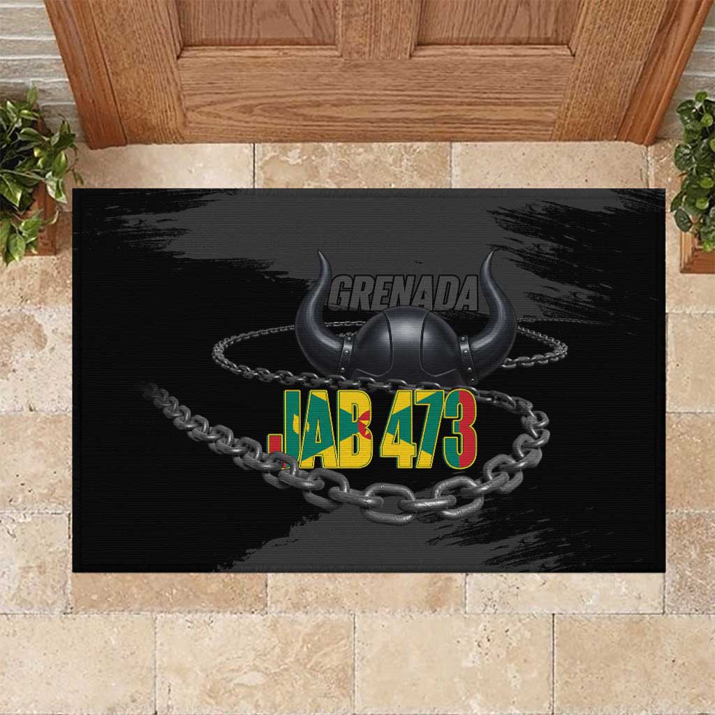 Grenada Jab Jab 473 Rubber Doormat Spicemas Festival Chain Grunge Style - Wonder Print Shop