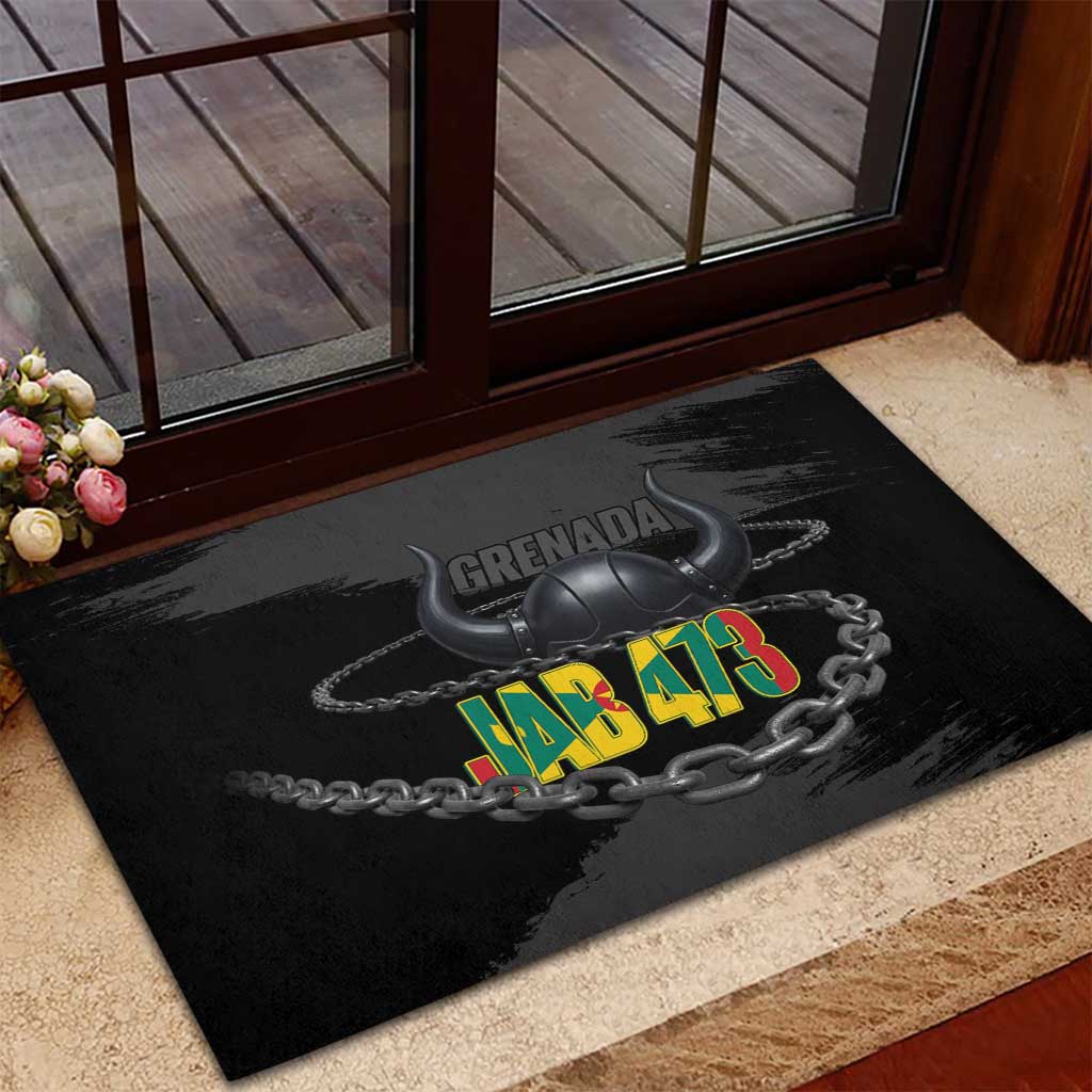 Grenada Jab Jab 473 Rubber Doormat Spicemas Festival Chain Grunge Style - Wonder Print Shop
