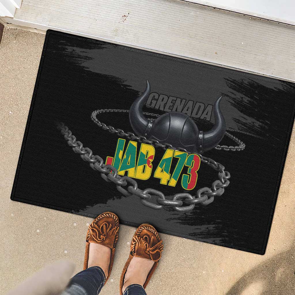 Grenada Jab Jab 473 Rubber Doormat Spicemas Festival Chain Grunge Style - Wonder Print Shop