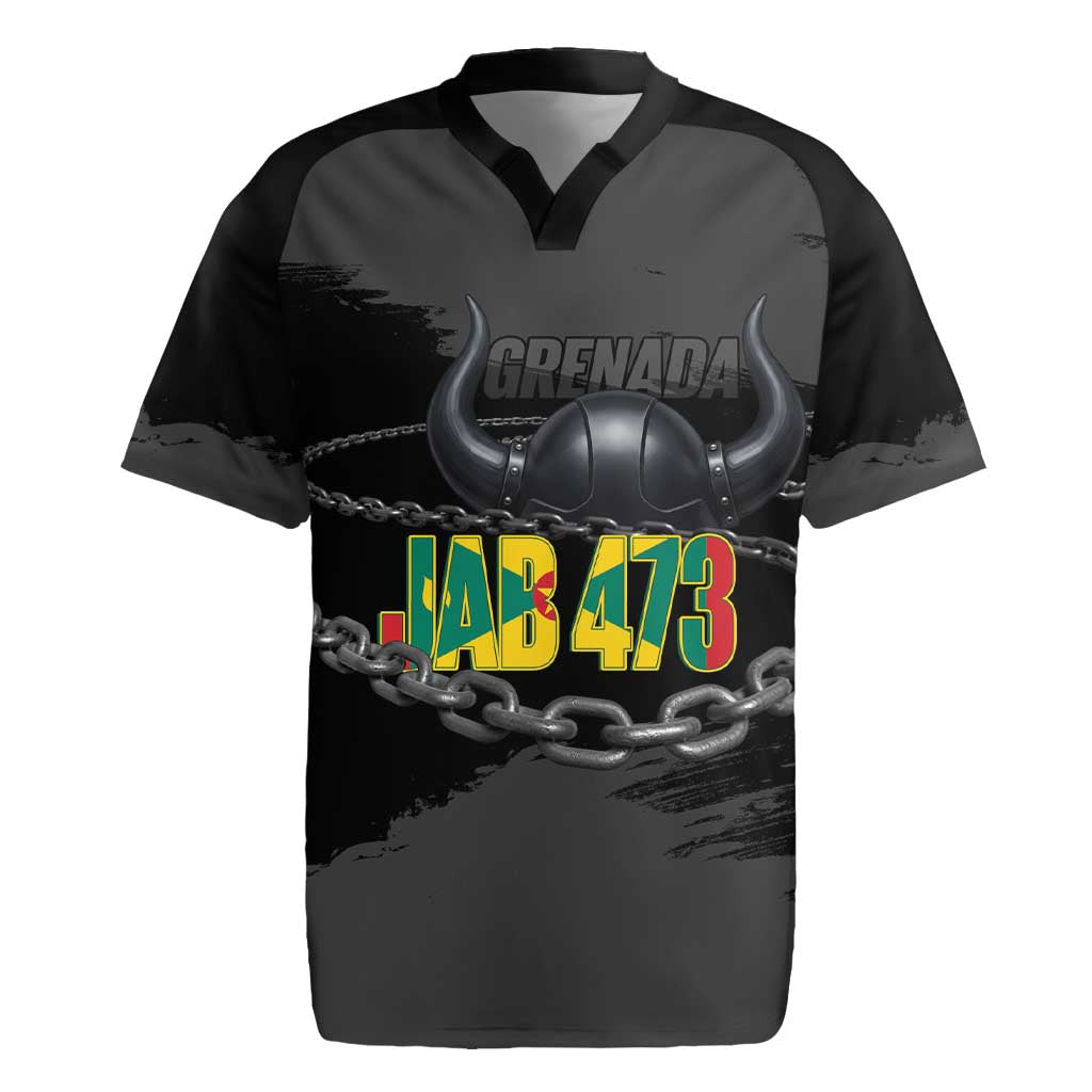 Grenada Jab Jab 473 Rugby Jersey Spicemas Festival Chain Grunge Style - Wonder Print Shop