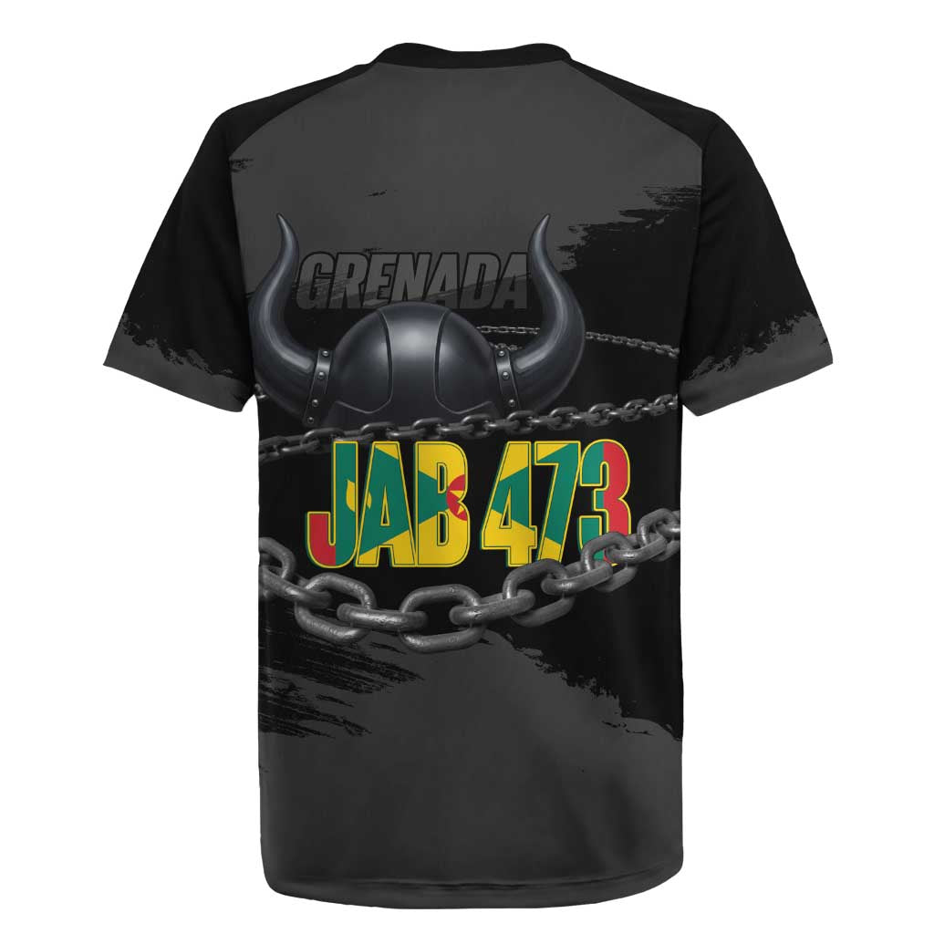 Grenada Jab Jab 473 Rugby Jersey Spicemas Festival Chain Grunge Style - Wonder Print Shop