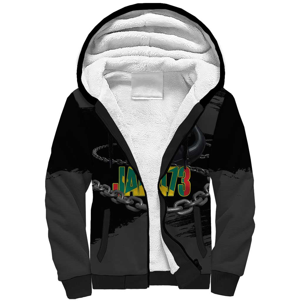 Grenada Jab Jab 473 Sherpa Hoodie Spicemas Festival Chain Grunge Style - Wonder Print Shop