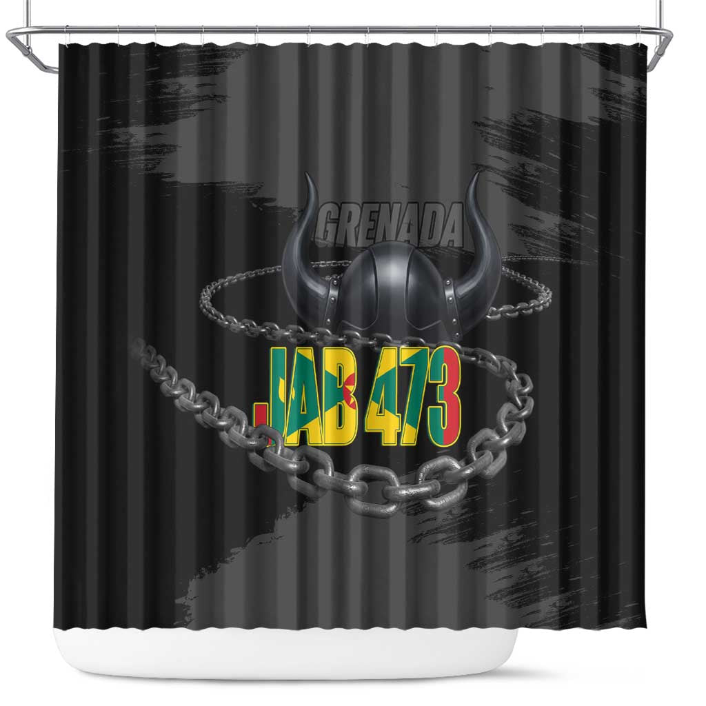 Grenada Jab Jab 473 Shower Curtain Spicemas Festival Chain Grunge Style - Wonder Print Shop