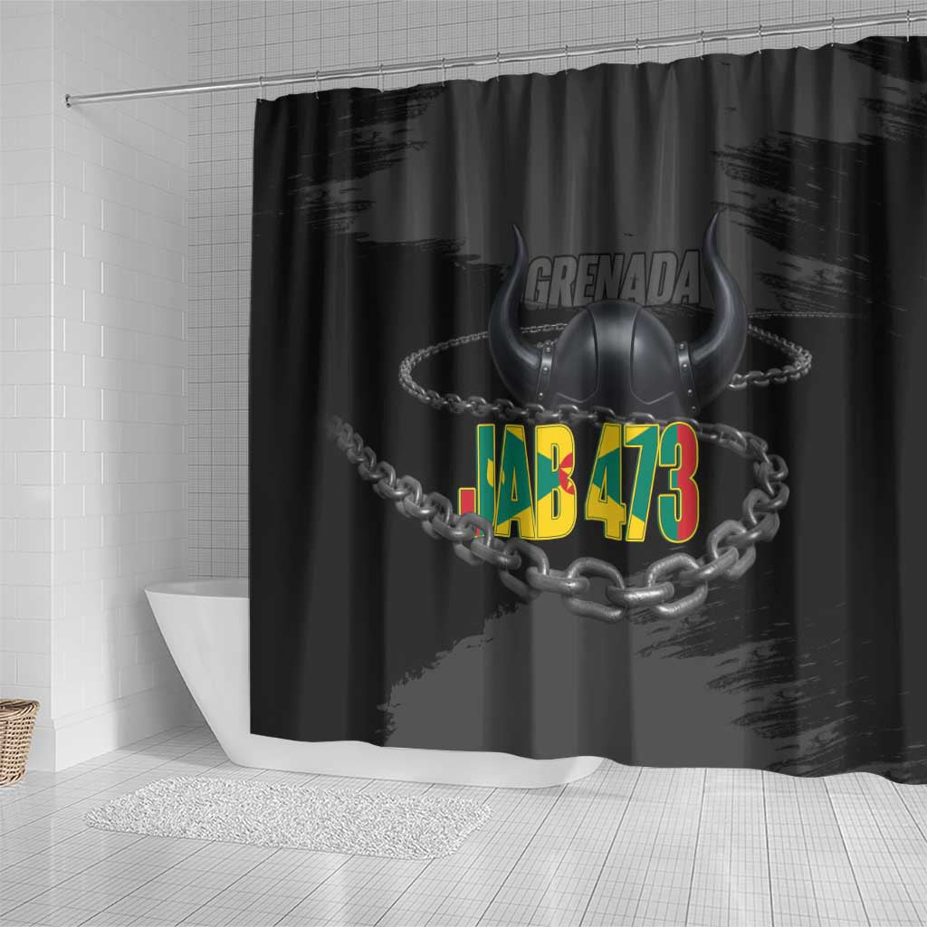 Grenada Jab Jab 473 Shower Curtain Spicemas Festival Chain Grunge Style - Wonder Print Shop
