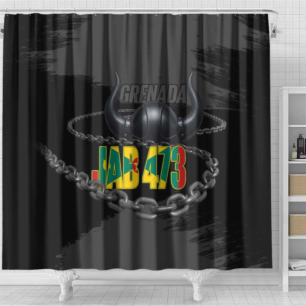 Grenada Jab Jab 473 Shower Curtain Spicemas Festival Chain Grunge Style - Wonder Print Shop