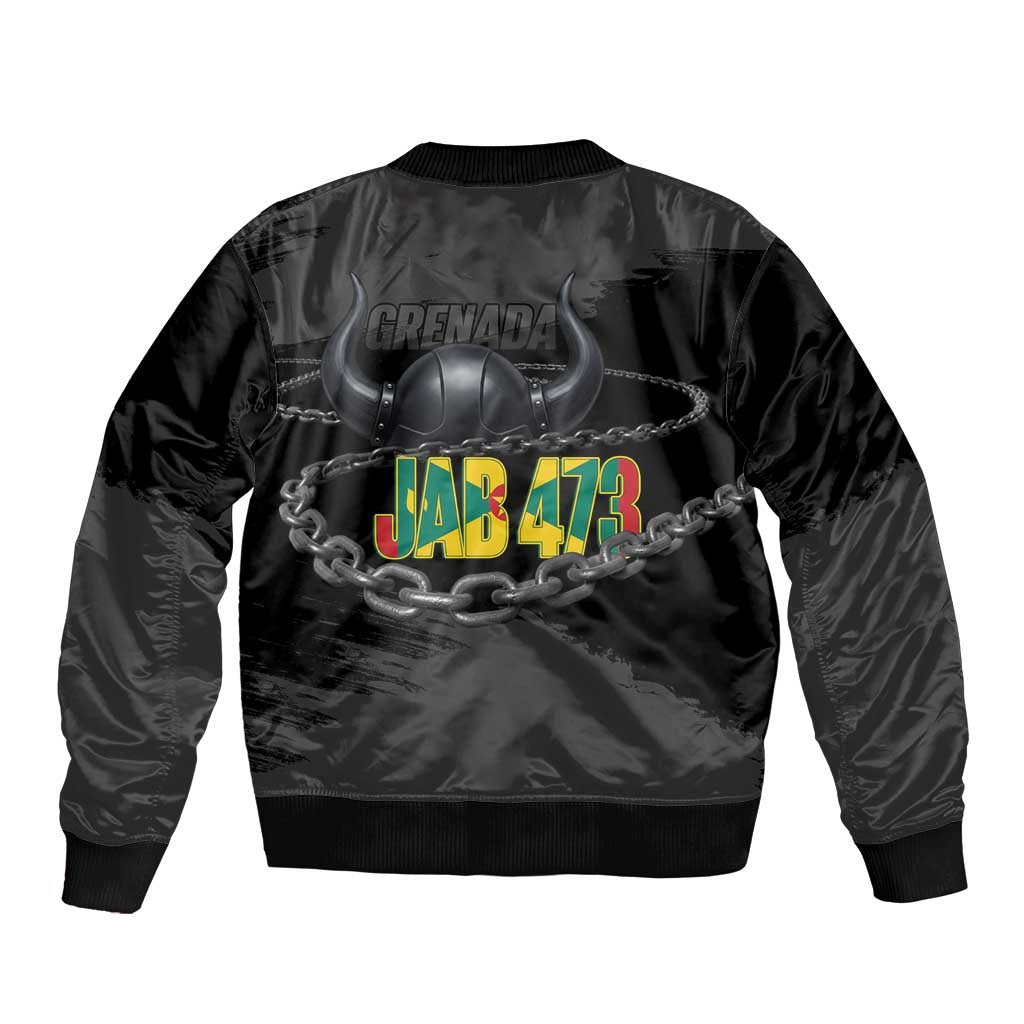 Grenada Jab Jab 473 Sleeve Zip Bomber Jacket Spicemas Festival Chain Grunge Style - Wonder Print Shop