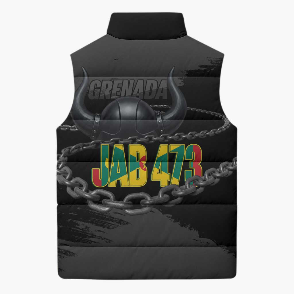 Grenada Jab Jab 473 Sleeveless Puffer Jacket Spicemas Festival Chain Grunge Style - Wonder Print Shop